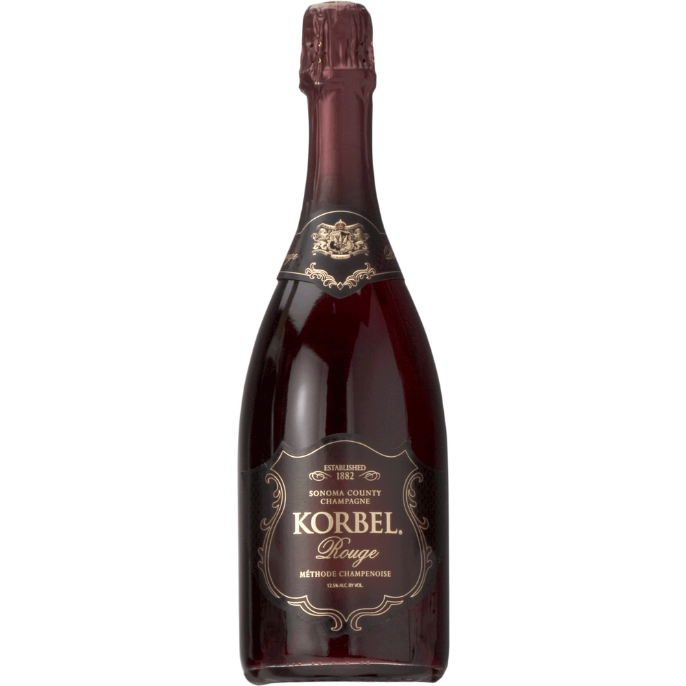 Korbel Sparkling California Rouge Sparkling Champagne 750ml Wooden Cork