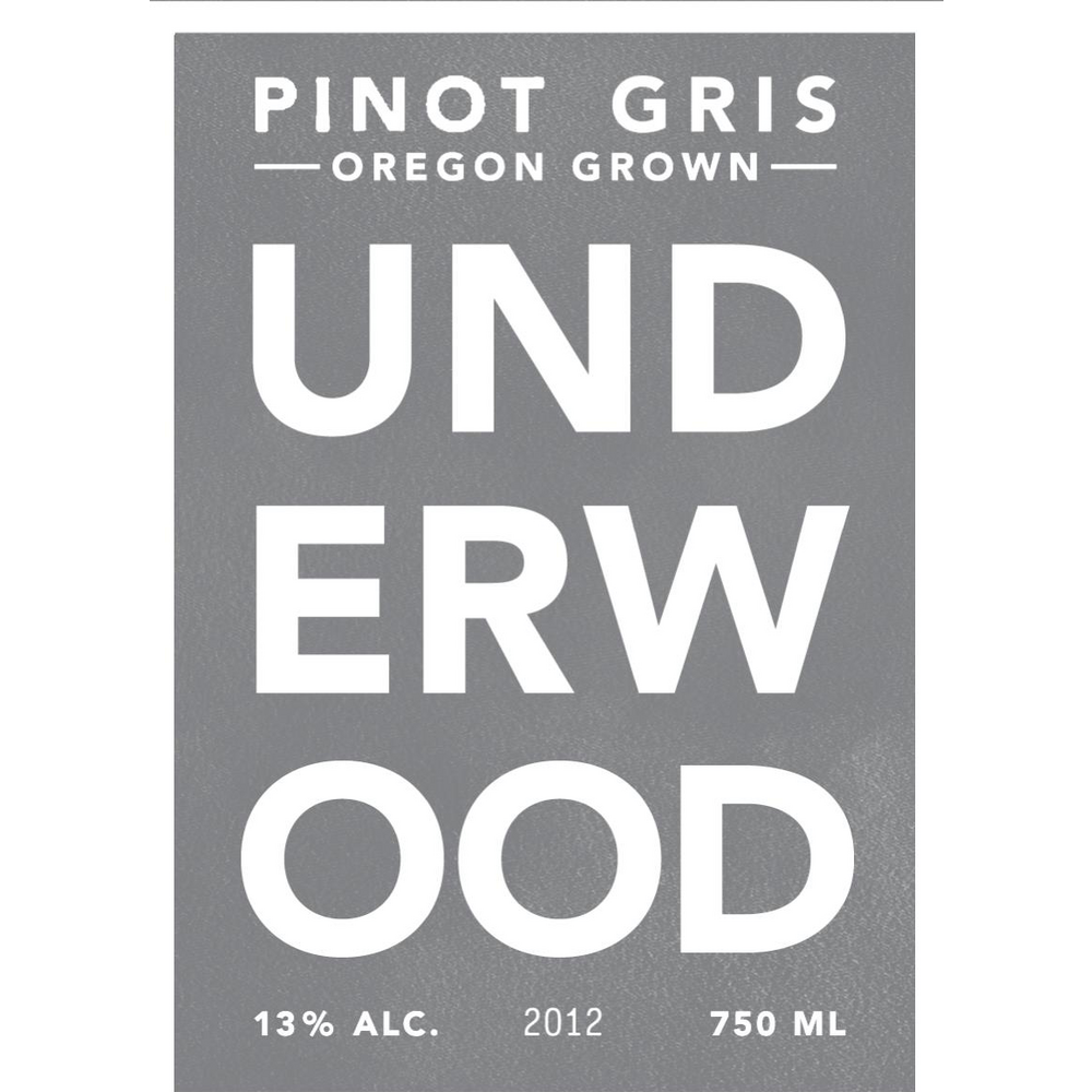Underwood Cellars Oregon Pinot Gris 750ml - Available at Wooden Cork