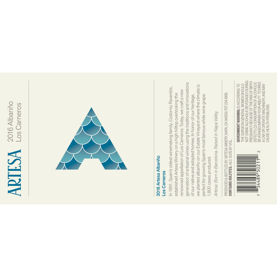 Artesa Los Carneros Albarino 750ml - Available at Wooden Cork