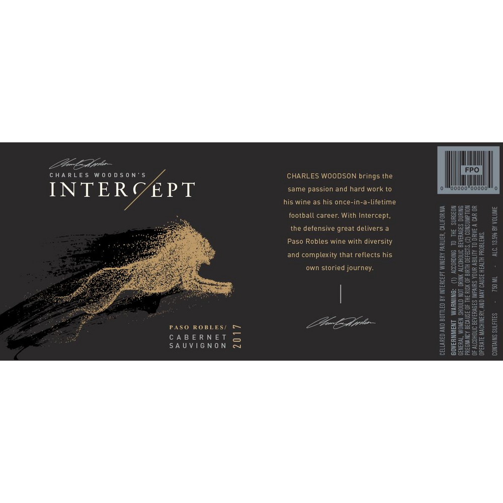 Intercept Paso Robles Cabernet Sauvignon 750ml - Available at Wooden Cork