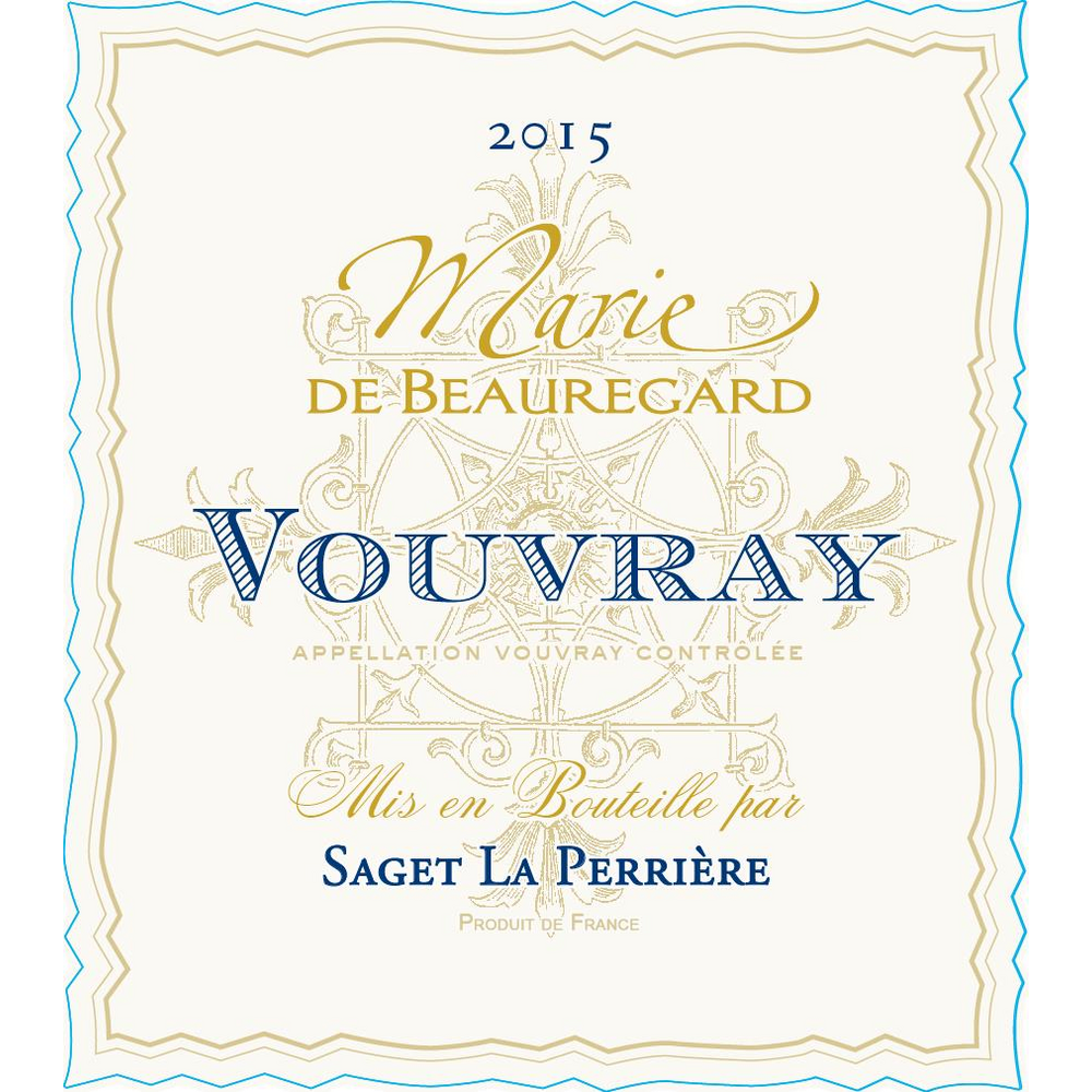 Marie de Beuaregard Vouvray 750ml - Available at Wooden Cork
