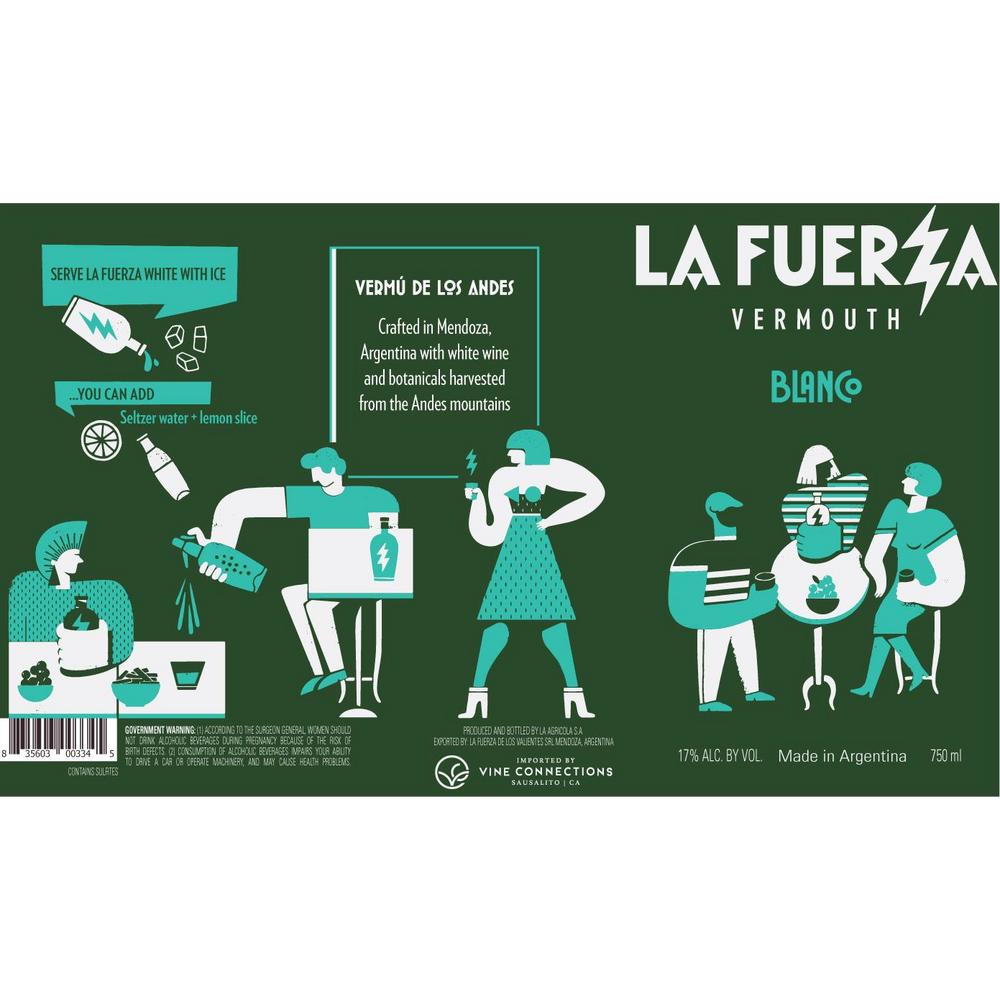 La Fuerza Mendoza Blanco Vermouth 750ml - Available at Wooden Cork