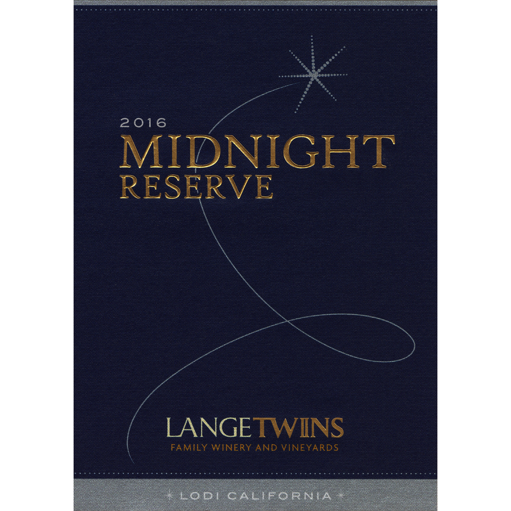LangeTwins Lodi Midnight Reserve Red Blend 750ml - Available at Wooden Cork