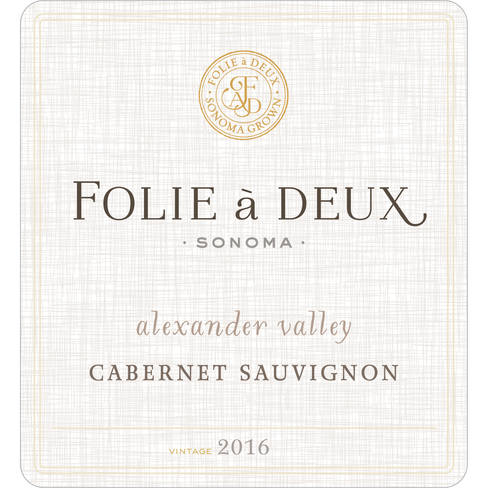 Folie A Deux Alexander Valley Cabernet Sauvignon 750ml - Available at Wooden Cork