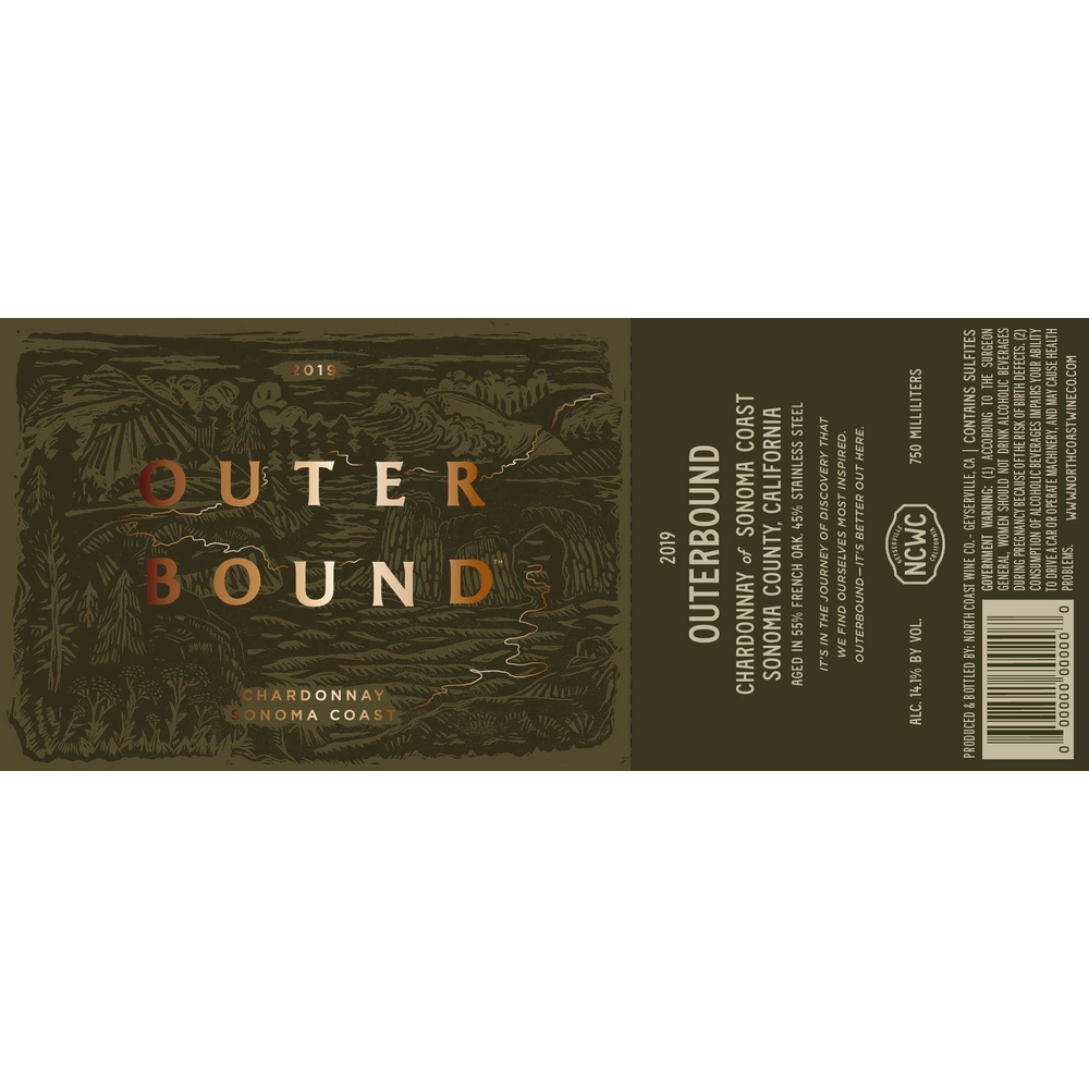 Outerbound Sonoma Coast Chardonnay 750ml - Available at Wooden Cork