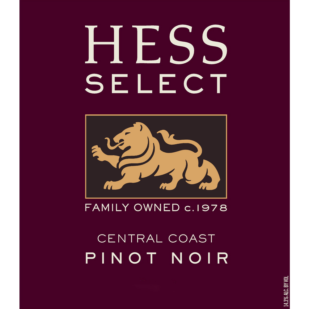 Hess Select Central Coast Pinot Noir 750ml - Available at Wooden Cork
