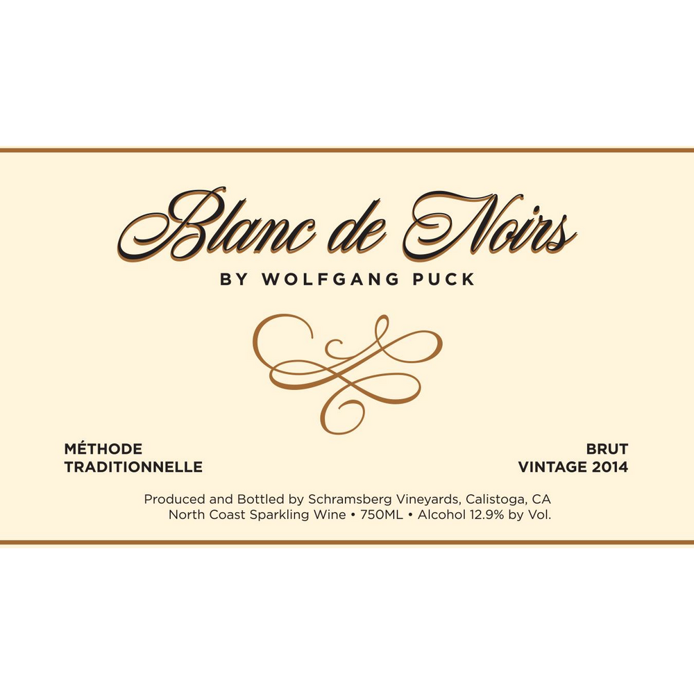 Schramsberg North Coast Blanc De Noirs 750ml Wolfgang Puck - Available at Wooden Cork
