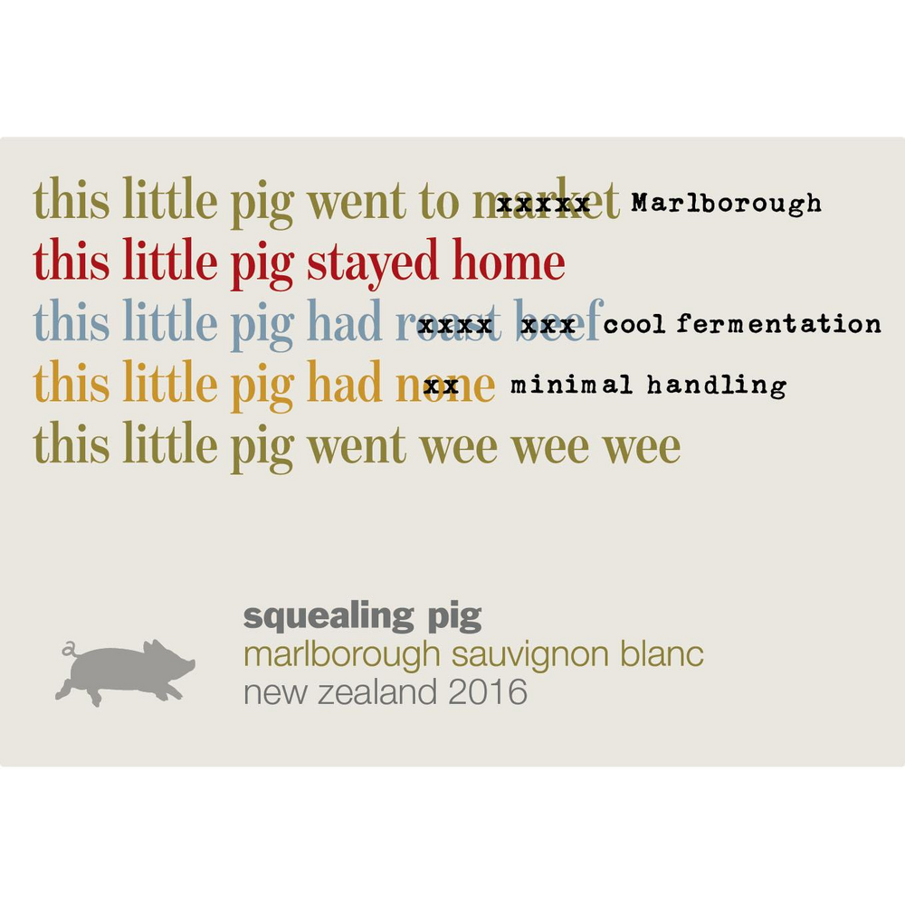 Squealing Pig Marlborough Sauvignon Blanc 750ml - Available at Wooden Cork