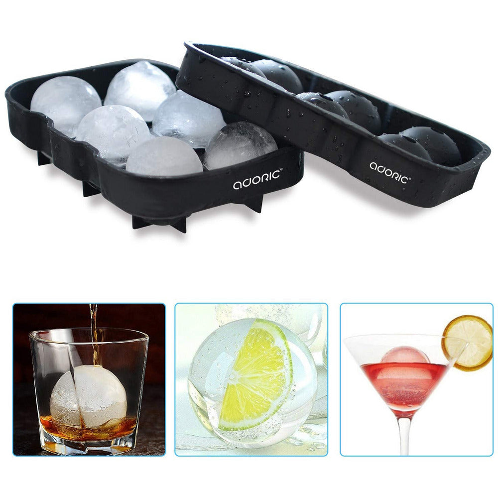 Sphere Ice Ball Maker with Lid and Large Square Ice Cube Molds - Available at Wooden Cork