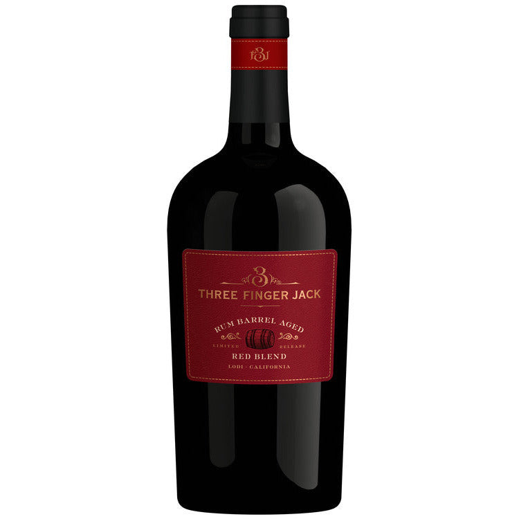 Three Finger Jack Rum Barrel Aged Red Blend Lodi - Available at Wooden Cork