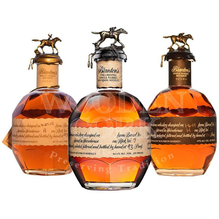 http://woodencork.com/cdn/shop/products/Blantons-Single-Barrel-Blantons-Red-Blantons-Blalck-Edition-Bourbon-Whiskey-Bundle.jpg?v=1699066563