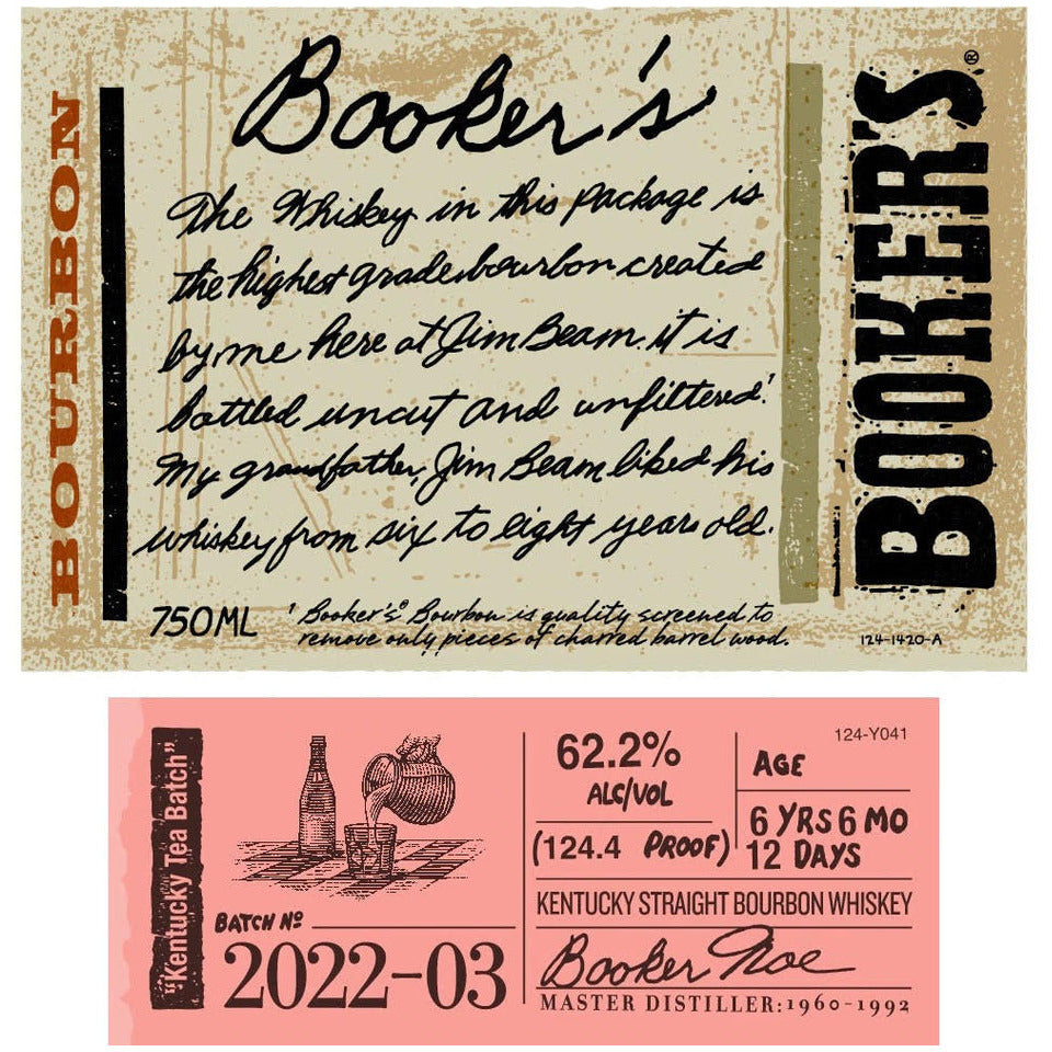 Booker’s “Kentucky Tea Batch” Batch 2022-03 - Available at Wooden Cork