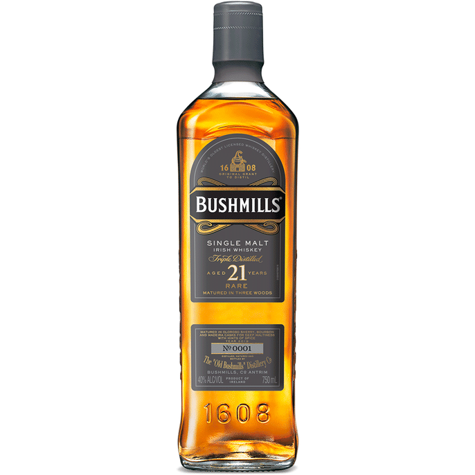 Bushmills 21 Year Single Malt Irish Whiskey - Available at Wooden Cork