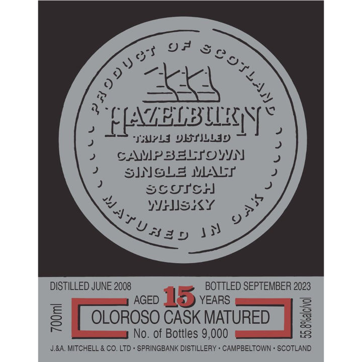 Hazelburn 15 Year Old Oloroso Cask Matured 2023