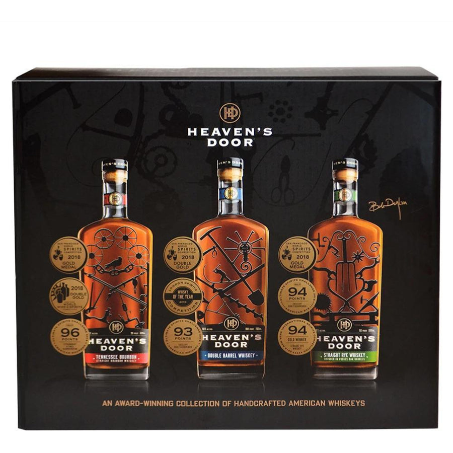 Heaven's Door Trilogy Set Bourbon, Double Barrel, Rye - Available at Wooden Cork