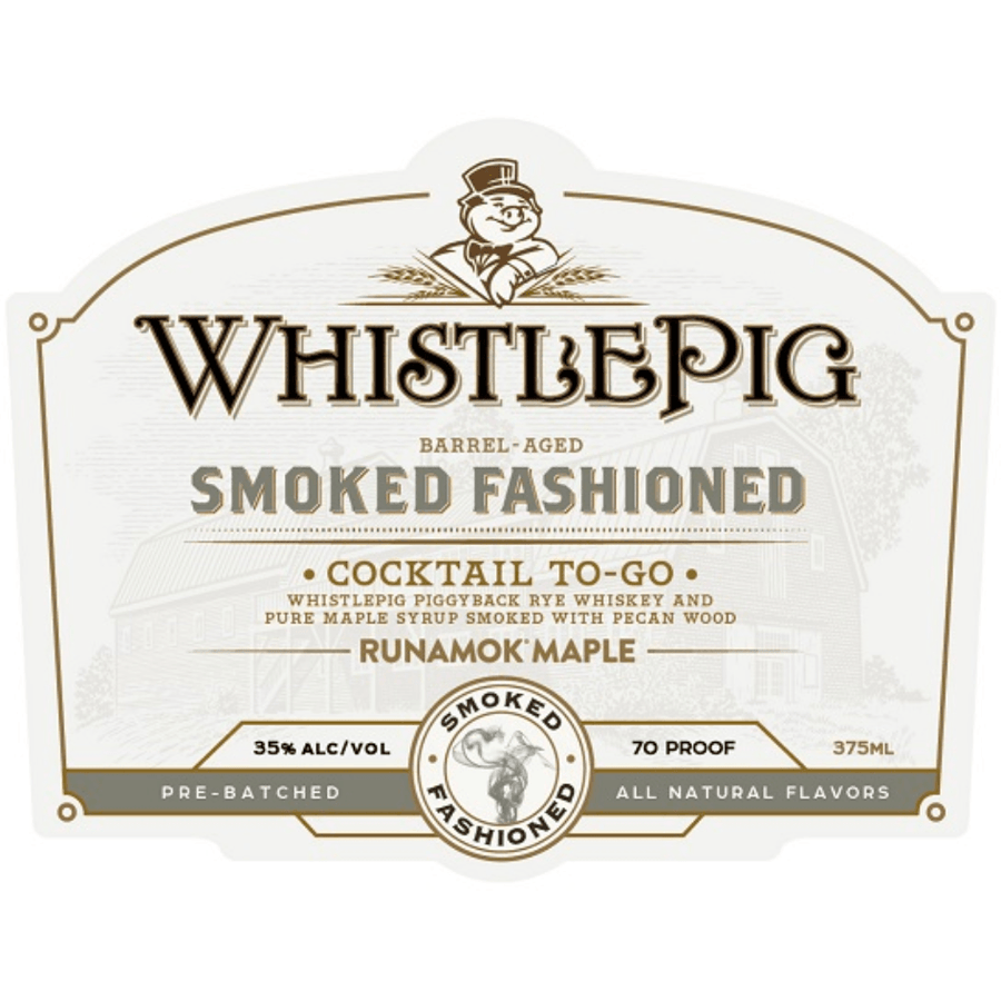 WhistlePig Smoked Fashioned Cocktail To-Go 375ml - Available at Wooden Cork