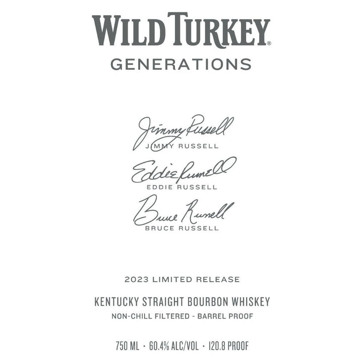 Wild Turkey Generations Kentucky Straight Bourbon 2023 Release