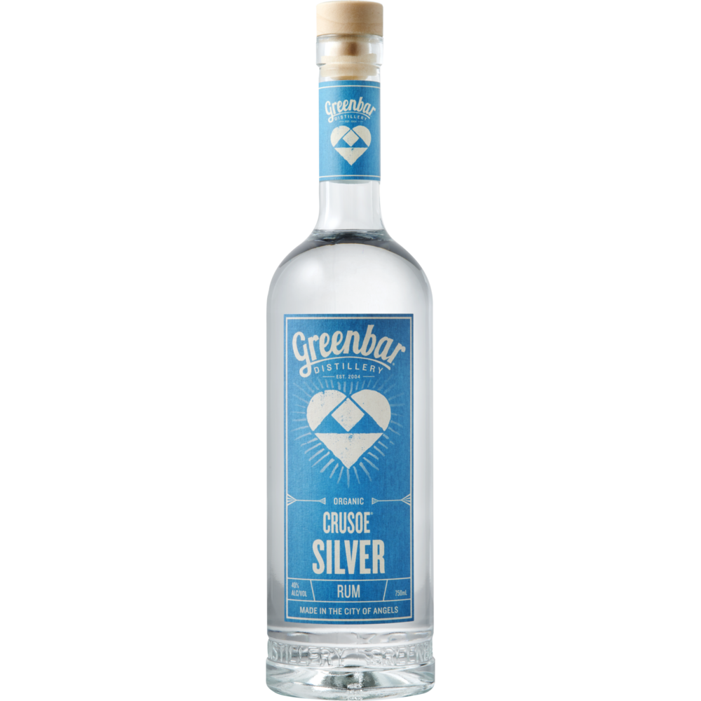 Greenbar Distillery Crusoe Silver Rum - Available at Wooden Cork