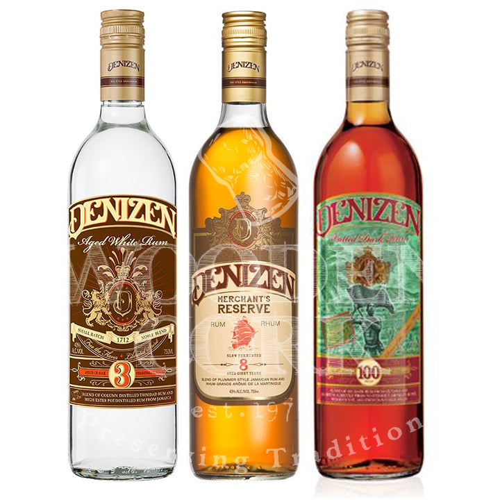 Denizen White, Denizen Merchant's Reserve, Denizen Vatted Dark Rum Bundle - Available at Wooden Cork