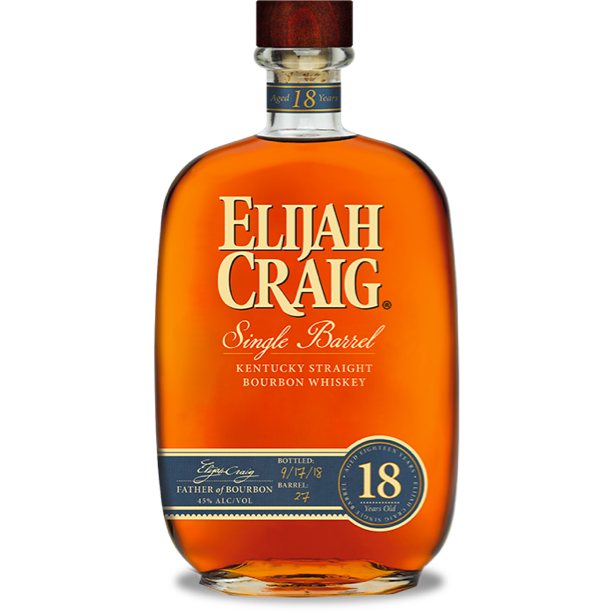 Elijah Craig 18-Year-Old Single Barrel - Available at Wooden Cork