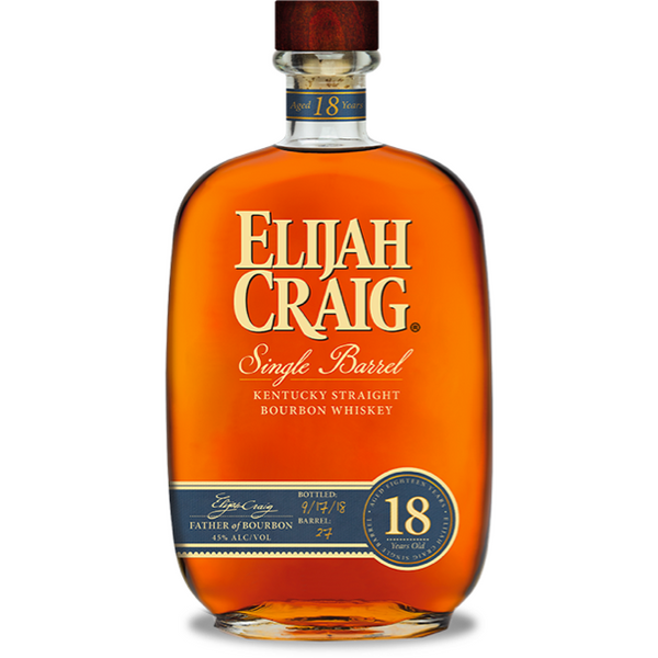 ウイスキー Elijah Craig 18 Years Old Single Barrel Elijah Craig 18 Year Single Barrel Bourbon Whiskey — Rare