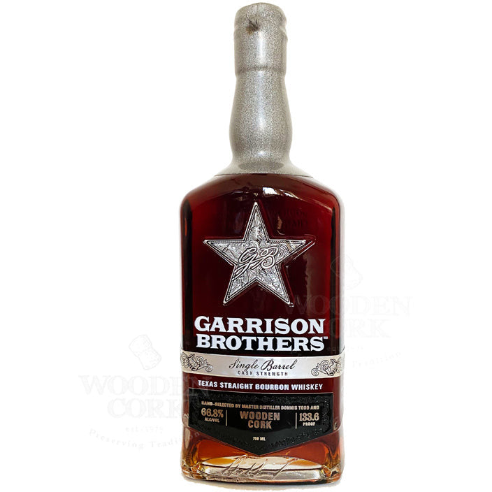 Garrison Brothers Single Barrel Cask Strength - Wooden Cork Barrel Pick - Available at Wooden Cork