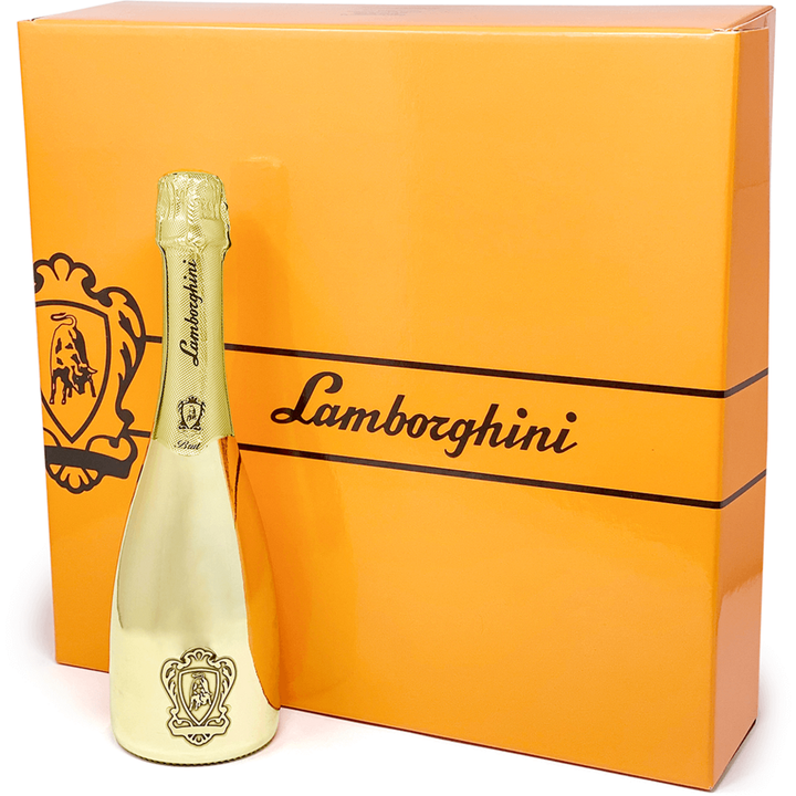 Lamborghini: Oro Vino Spumante With Crystal Glasses - Available at Wooden Cork