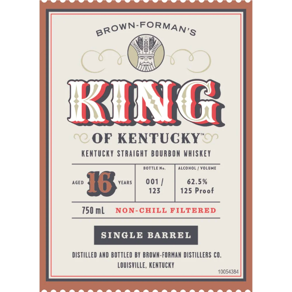 King Of Kentucky 16 Year Old Bourbon 2023 Release Single Barrel
