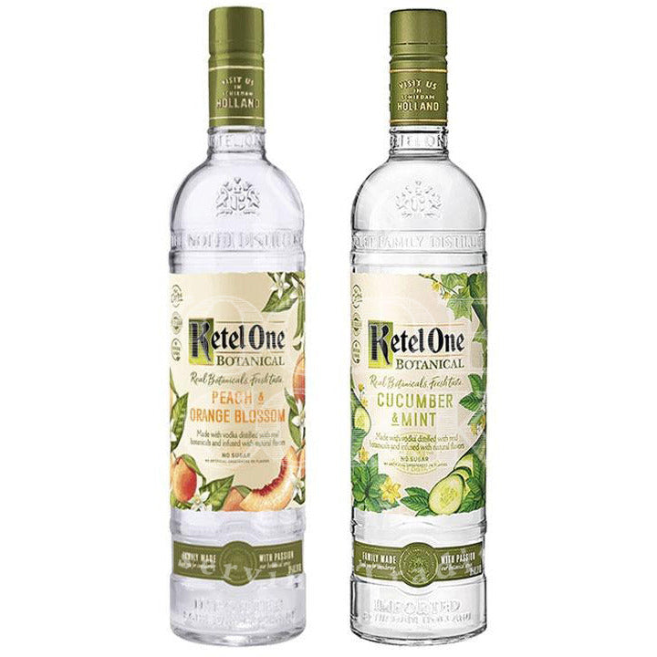 Ketel One Peach & Orange Blossom & Cucumber & Mint Botanical Vodka Bundle - Available at Wooden Cork