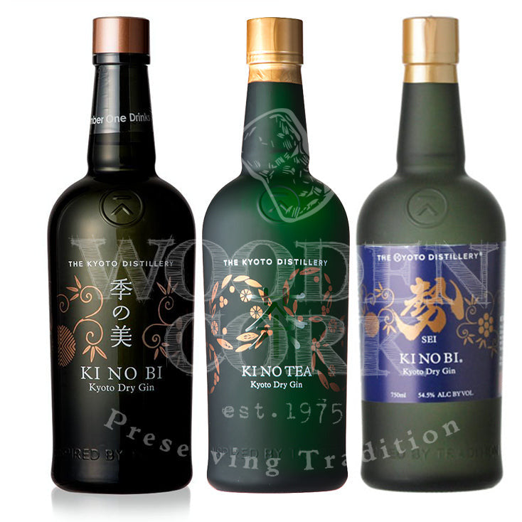 Ki No Bi Gin & Green Tea Gin & Navy Strength Gin Bundle - Available at Wooden Cork