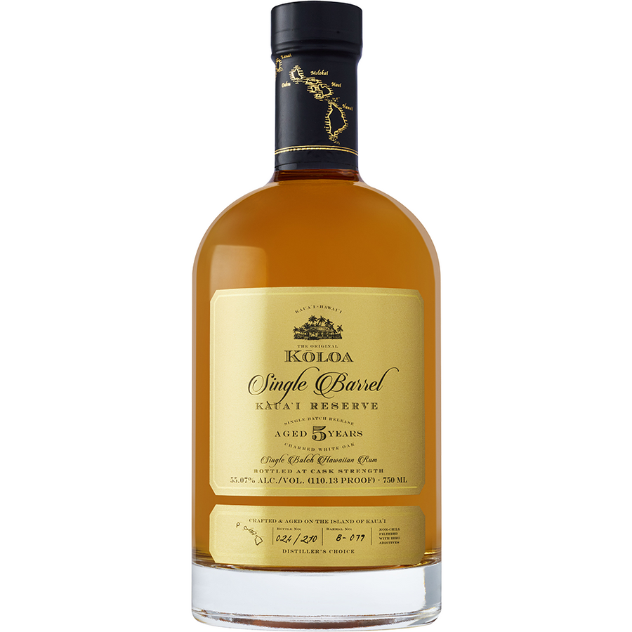 Kōloa Kaua’i Reserve Cask Strength Single-Barrel Aged Hawaiian Rum - Available at Wooden Cork