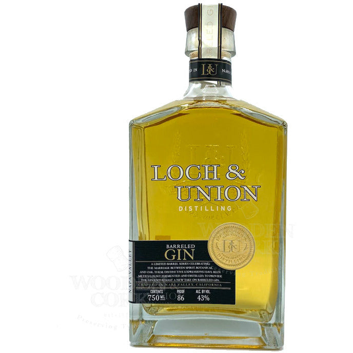 Loch & Union Distilling Barrel Aged Gin Ex Chardonnay Barrel - Available at Wooden Cork
