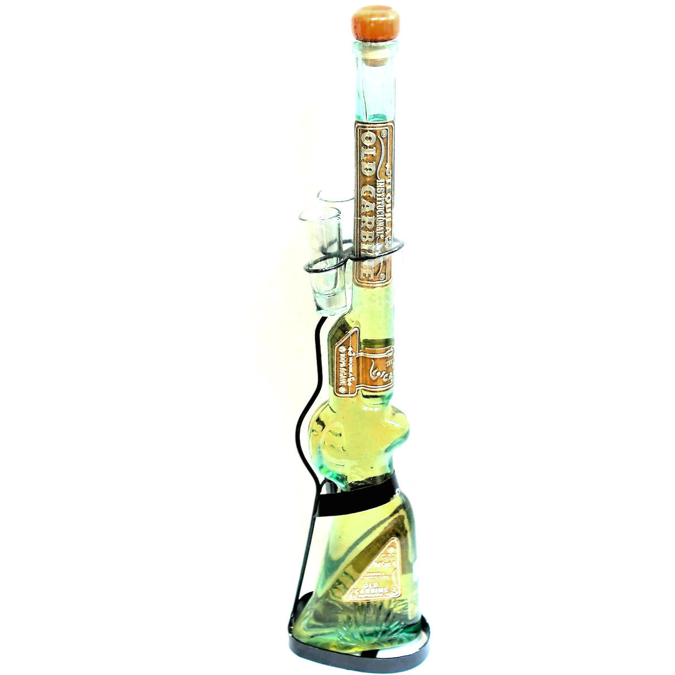Old Carbine Reposado Rifle with 2 shot glasses Tequila - Available at Wooden Cork