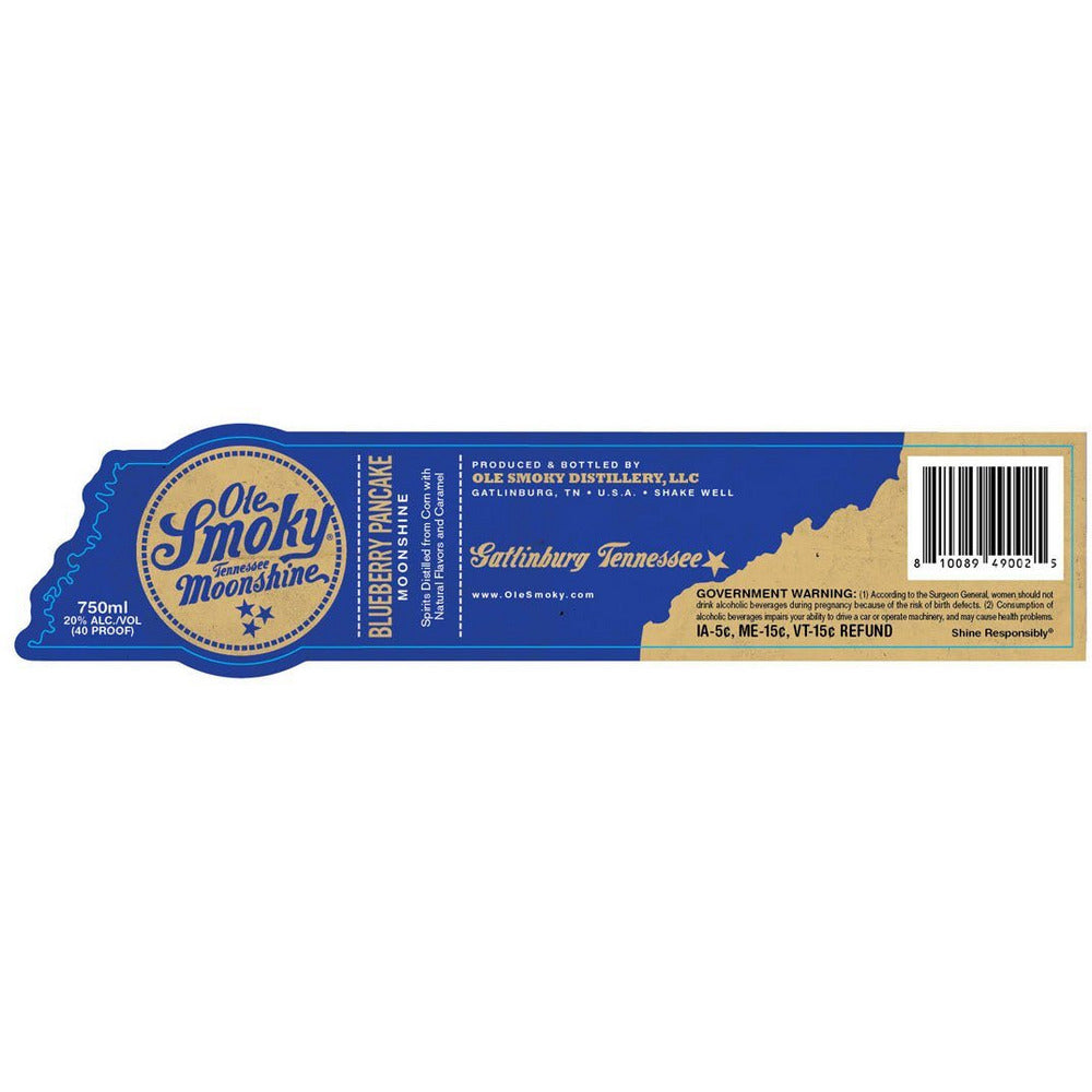 Ole Smoky Blueberry Pancake Moonshine - Available at Wooden Cork