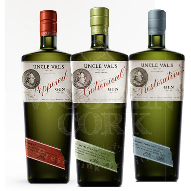 Uncle Val's Botanical, Restorative & Peppered Gin Bundle - Available at Wooden Cork