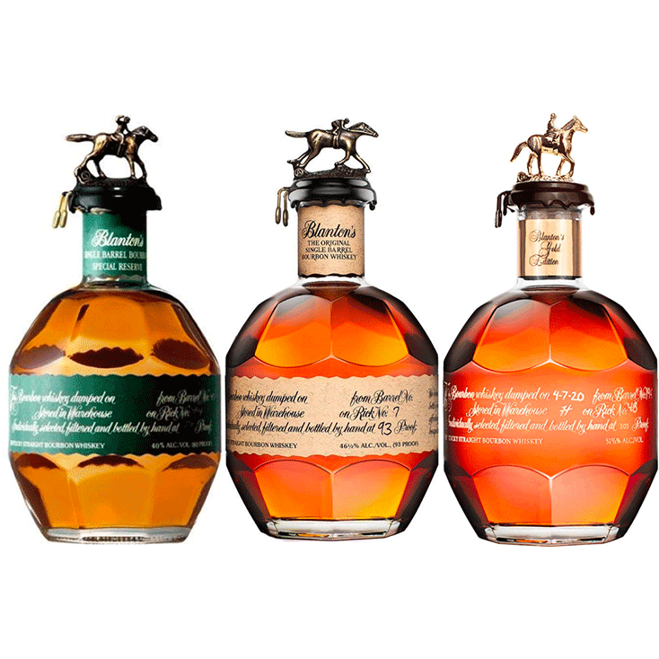 Blanton's Original Single Barrel Bourbon & Green Label & Gold Blanton's Original Single Barrel Bourbon & Green Label & Gold