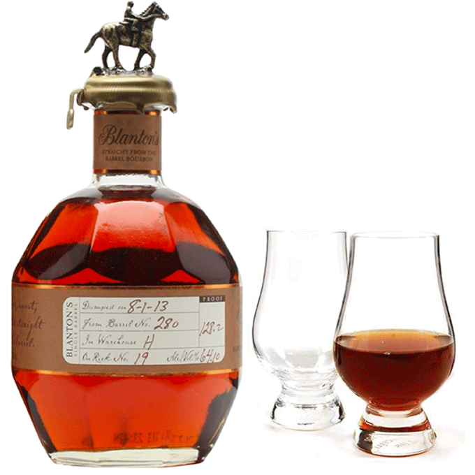 Blanton's Straight From the Barrel Bourbon with Glencairn Glass