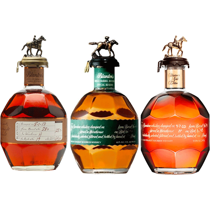 Blanton's Straight from the Barrel Bourbon & Green Label & Gold Foreig –  Wooden Cork