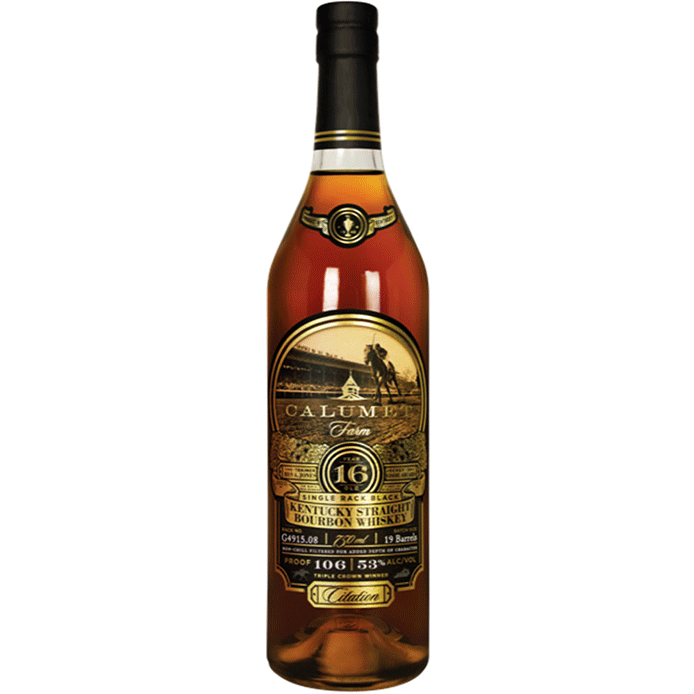 Calumet Farm 16 Year Old Single Rack Black Kentucky Straight Bourbon Whiskey 106 Proof - Available at Wooden Cork