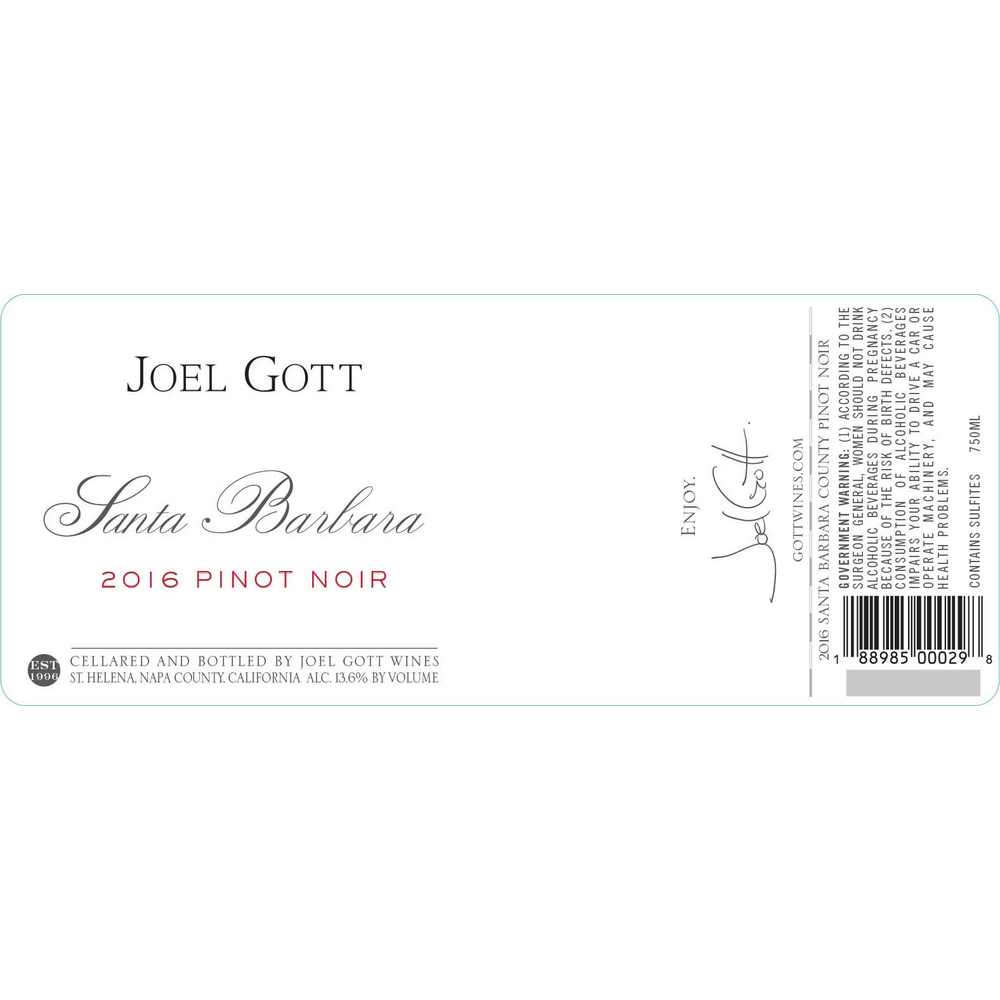 Joel Gott Santa Barbara Pinot Noir 750ml