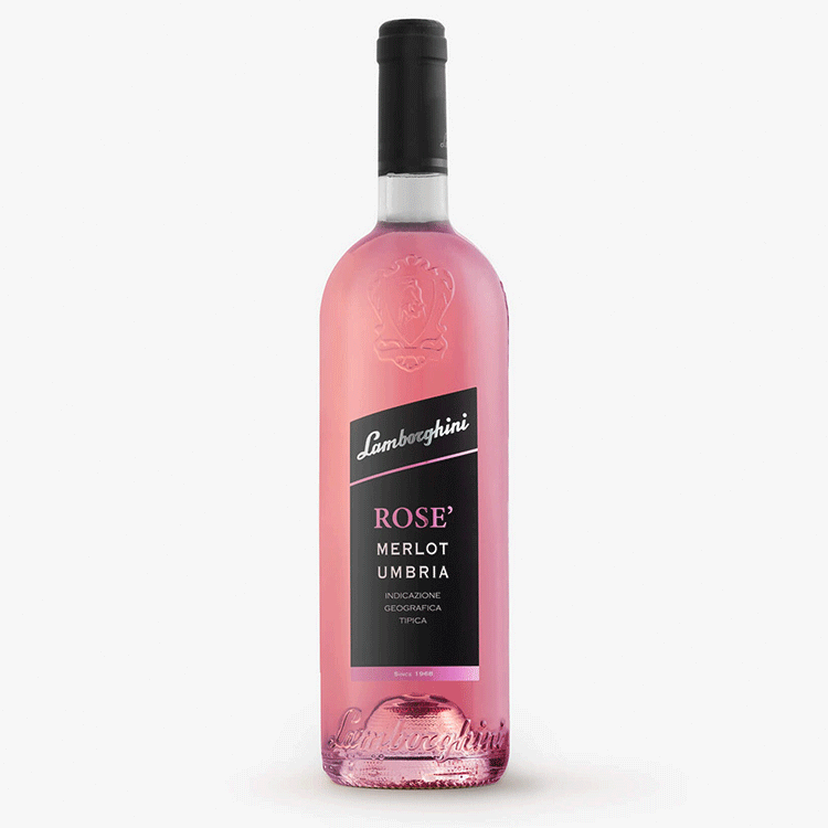 Lamborghini Rose Merlot Umbria 750 ml - Available at Wooden Cork