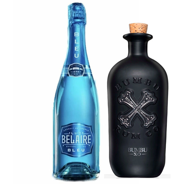 Luc Belaire Bleu & Bumbu XO Rum Bundle - Available at Wooden Cork
