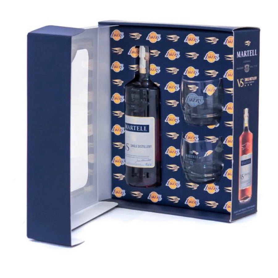 Martell Cognac VS with Lakers Glass Gift Set - Available at Wooden Cork