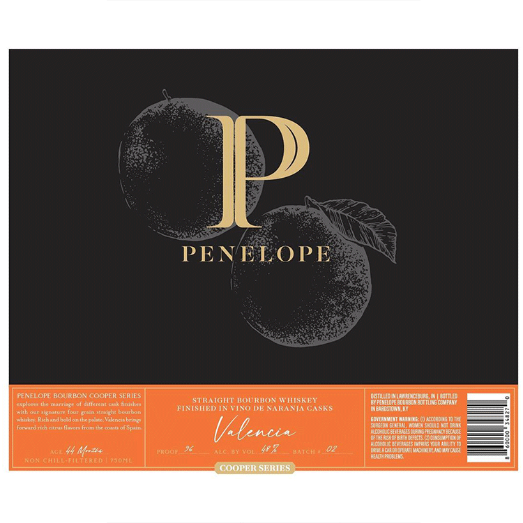 Penelope Valencia Straight Bourbon Finished in Vino de Naranja Casks - Available at Wooden Cork