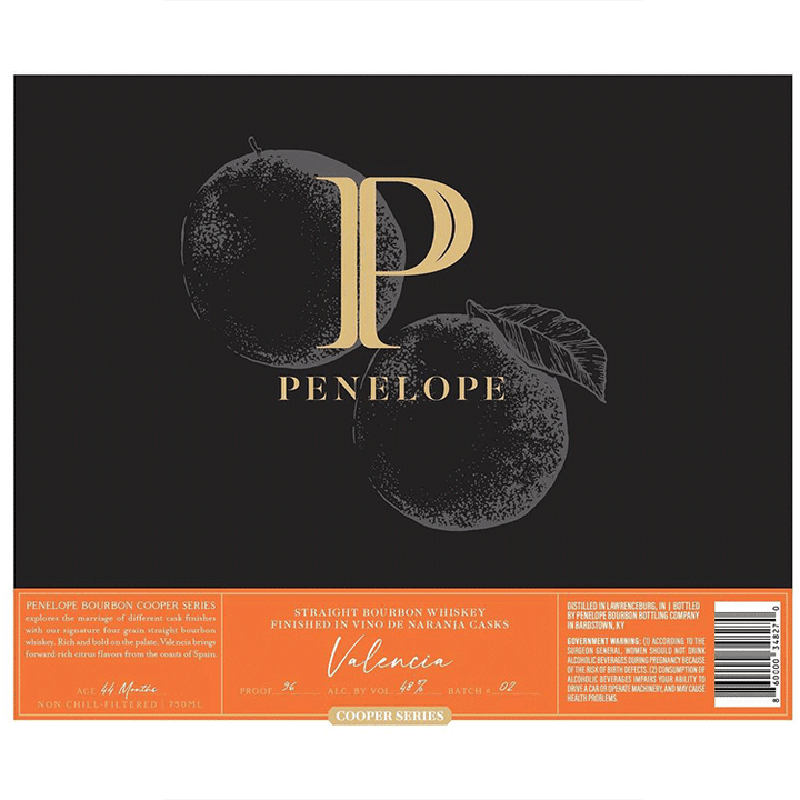 Penelope Valencia Straight Bourbon Finished in Vino de Naranja Casks - Available at Wooden Cork