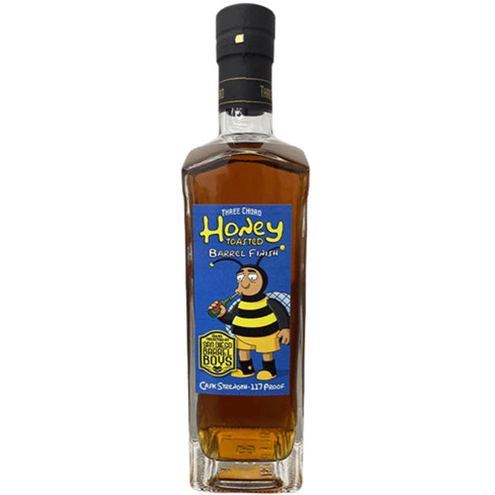 Three Chord Single Barrel Blended Bourbon Whiskey Honey Cask Finish 'San Diego Barrel Boys' Select - Available at Wooden Cork