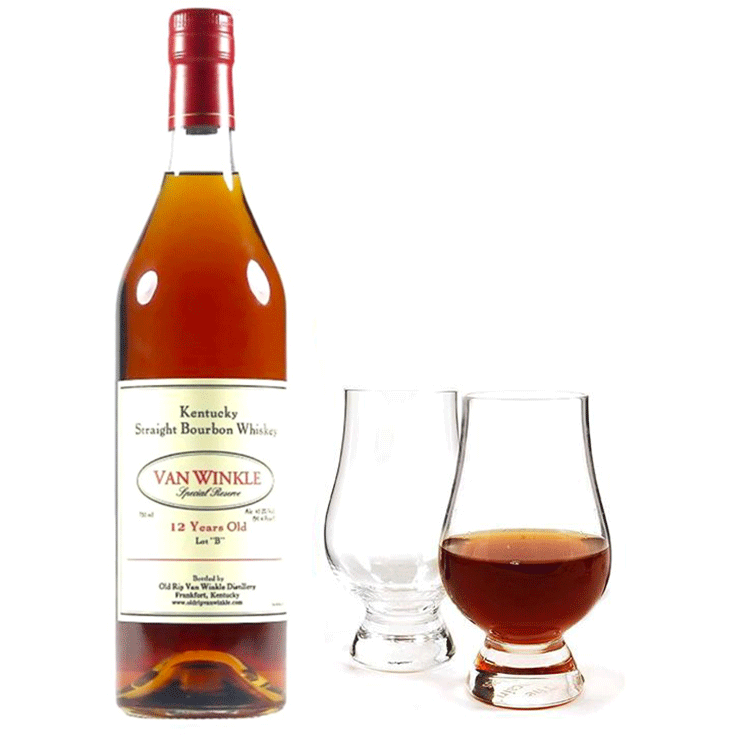 Van Winkle Special Reserve 12 Year Old Bourbon with Glencairn Set Bundle
