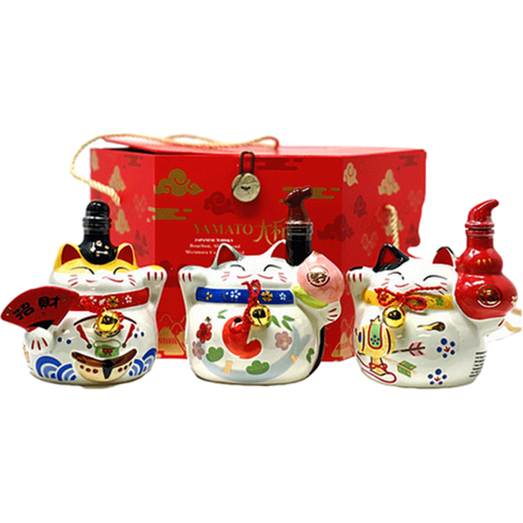 Yamato Lucky Cats Whisky 3 x 375mL - Available at Wooden Cork