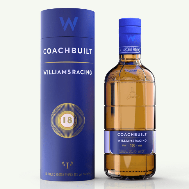 Coachbuilt and Williams Racing debut 18YO whisky