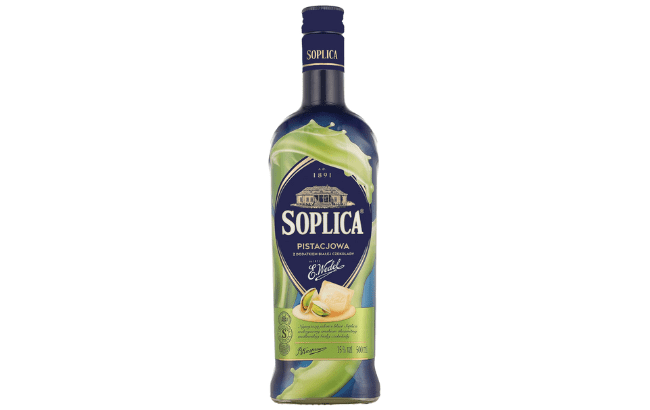 Soplica combines white chocolate with pistachio